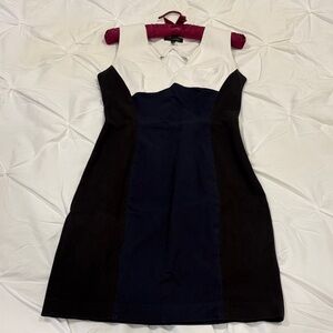 Banana Republic Black, Navy and White Mini Bodycon Dress